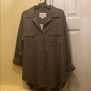 Long Sleeve Utility Button-Down Shirt.